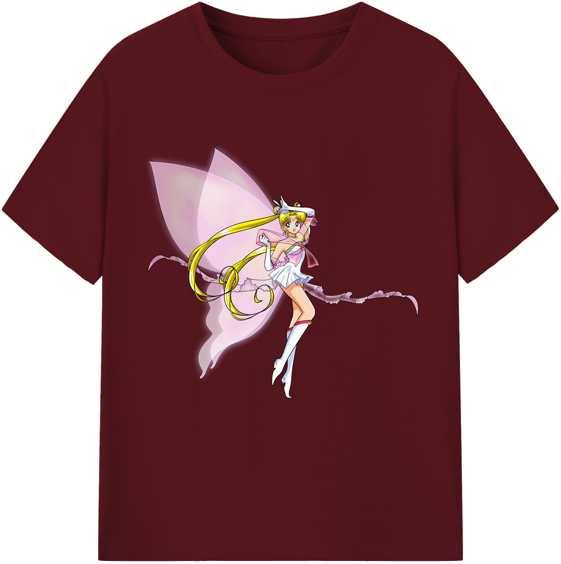 （画像用） 美少女戦士セーラームーン 月野 うさぎ つきの うさぎ Sailor Moon Tsukino Usagi 綿100％半袖Tシャツ（フロントプリント）
